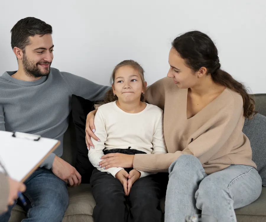 Atendimento de família no consultório